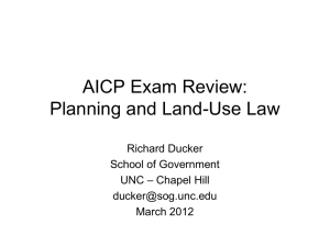 AICP Exam Review: Planning and Land-Use Law