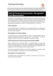 IAS 39 Financial Instruments