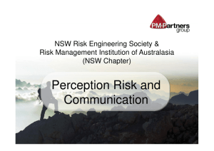 Perception Risk and Communication