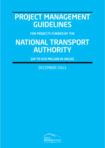 project management guidelines national transport authority