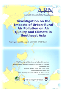 investigation on the impacts of urban-rural air pollution on air quality