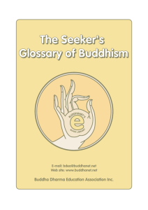 The Seeker's Glossary of Buddhism