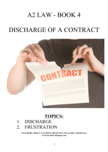 a2 law - book 4 discharge of a contract