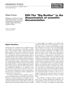 DOI: The “Big Brother” in the dissemination of scientific documentation