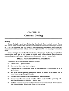 Chapter 22 Contract Costing