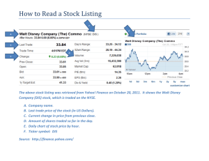 How to Read a Stock Listing