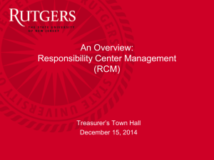 Responsibility Center Management (RCM)