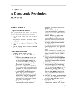 Chapter 10: A Democratic Revolution