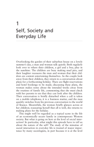 Self, Society and Everyday Life