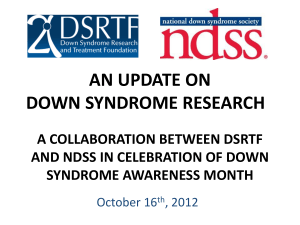 Webinar Slides - National Down Syndrome Society