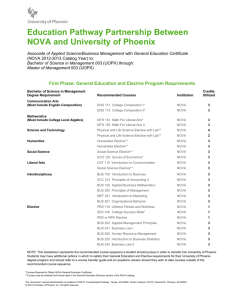 University of Phoenix Business Advising Sheet
