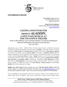 06.01.2011 Aladdin Casting Announcement