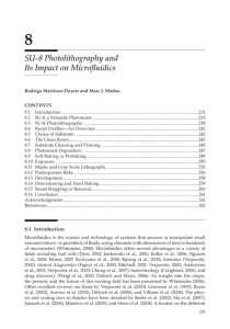 Chapter 8: SU-8 Photolithography and Its Impact on Microfluidics