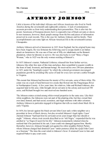 Anthony Johnson Anthony Johnson
