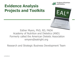 Evidence Analysis Projects and Toolkits