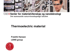 Thermoelectric material