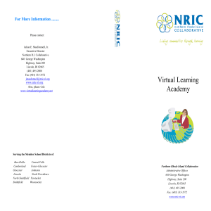 Virtual Learning Academy - Northern Rhode Island Collaborative