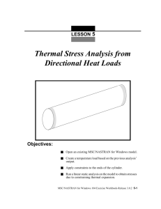 Thermal Stress Analysis from Directional Heat Loads