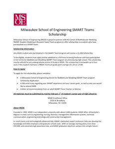 Milwaukee School of Engineering SMART Teams Scholarship