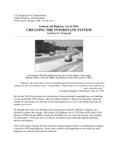 CREATING THE INTERSTATE SYSTEM