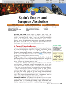 Chapter 5.1 - Spain's Empire and European Absolutism