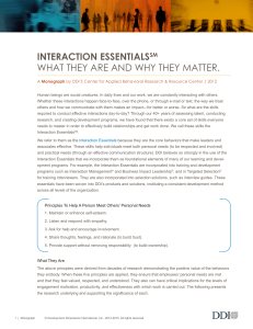 Interaction Essentials - Development Dimensions International