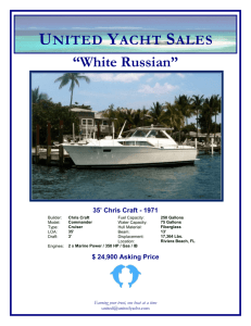 UNITED YACHT SALES “White Russian” 35' Chris Craft