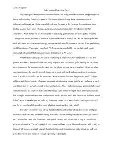 Alicia Wagoner Informational Interview Paper My career