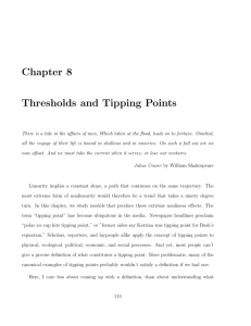 Chapter 8 Thresholds and Tipping Points