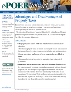 Advantages and Disadvantages of Property Taxes