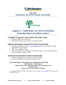 August 6 – September 10, 2015 including Saturday hours & online