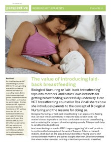 the value of 'laid-back breastfeeding