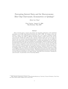 Forecasting Interest Rates and the Macroeconomy: Blue Chip