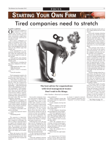Tired companies need to stretch