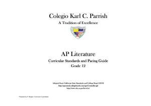 AP Literature - Colegio Karl C. Parrish
