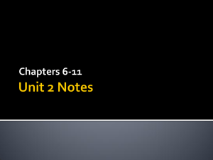 Unit 2 Notes