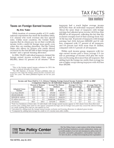 Taxes on Foreign Earned Income