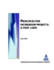 principles for intergroup projects: a first look
