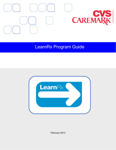 LearnRx Program Guide for Support Staff