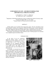 comparison of low- and high temperature differential stirling engines