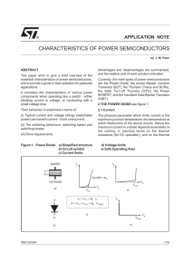 Characteristics of power semiconductors