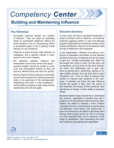 Building and Maintaining Influence