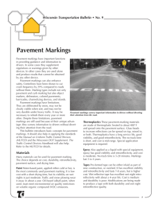 Pavement Markings - University of Wisconsin–Madison