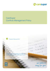 CareSuper Conflicts Management Policy