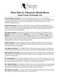 Peter Pan Jr. Character Break-Down