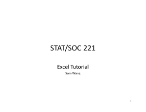 Basic Excel Tutorial