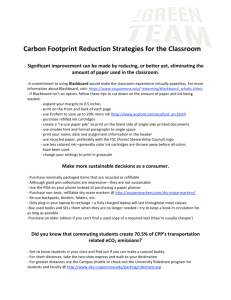Carbon Footprint Reduction Strategies for the Classroom