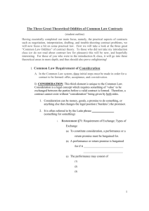 Bonn - Advanced Contracts - Consideration, Parole Evid, an…