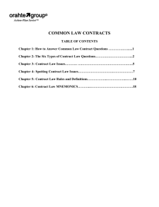 Contract Law MNEMONICS
