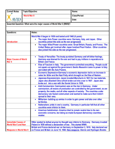 Cornell Notes Topic/Objective: Name: World War II Class/Period